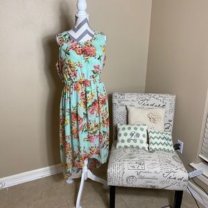 Mint green hi-low dress size 1X